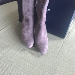 Gray Cole Haan heeled over the knee boots
